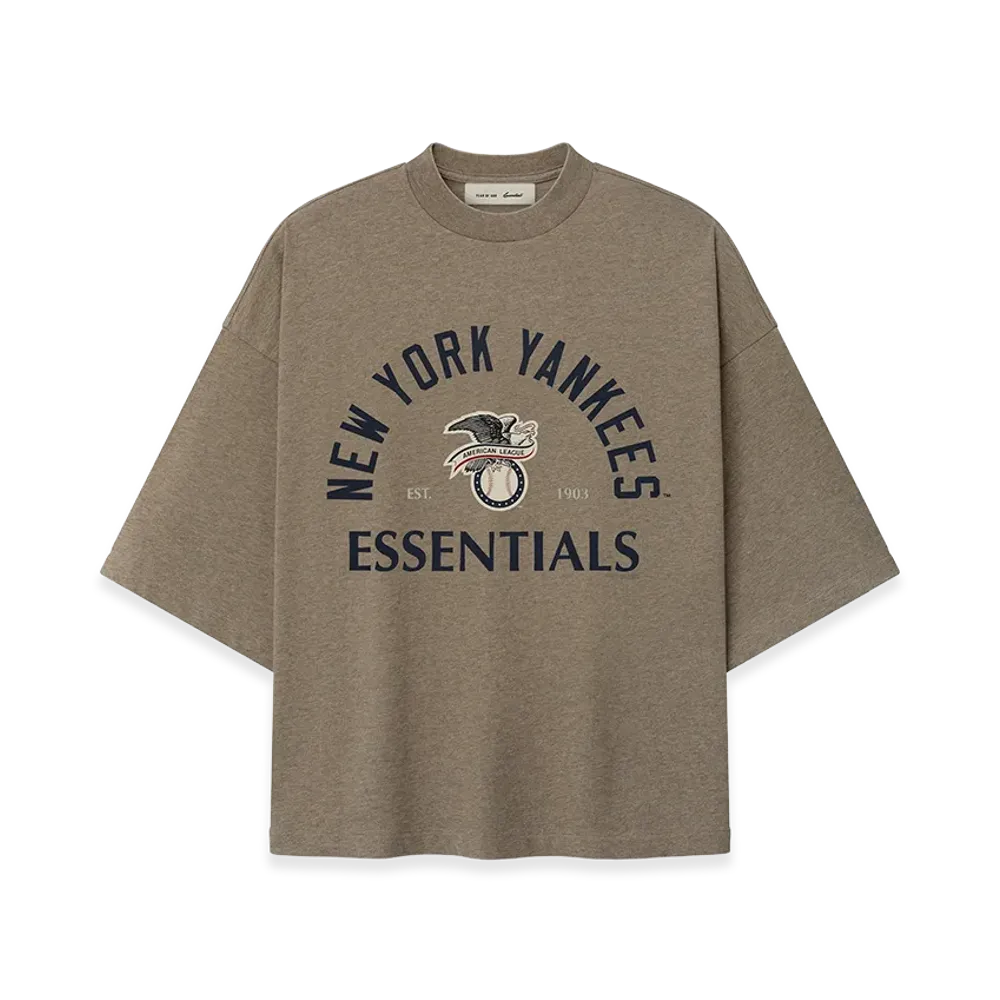 FEAR OF GOD ESSENTIALS Yankees American League Merch Tee "Homestead Heather"