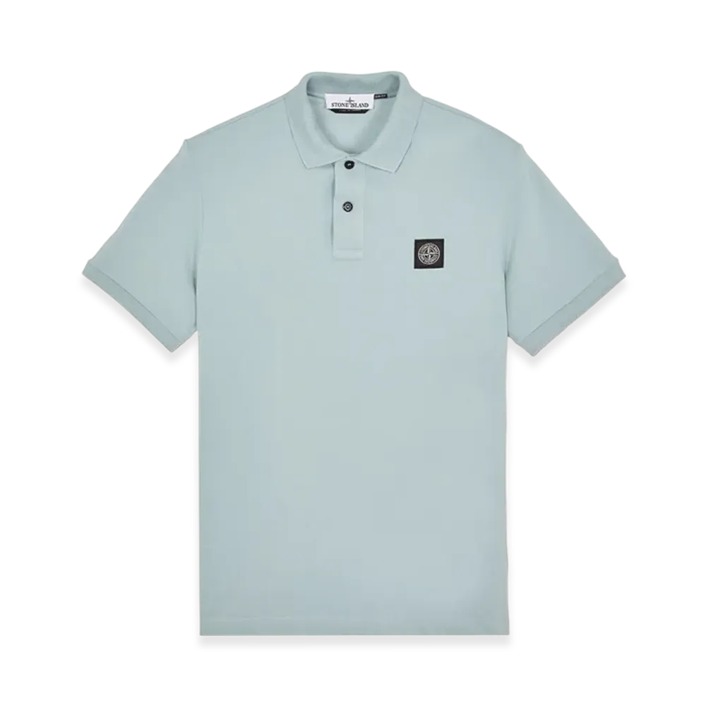 Stone Island 2SC17 Stretch Cotton Pique Polo Shirt - 23SS "Sky Blue"