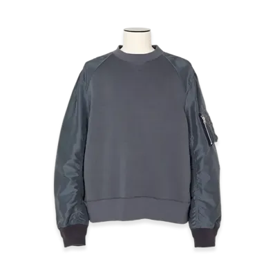 sacai Sponge Sweat Pullover "Blue Gray"