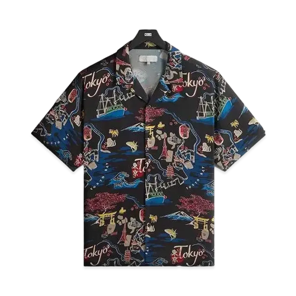 Kith Tokyo Thompson Camp Collar Shirt "Black"