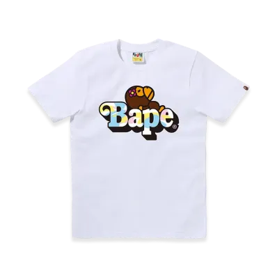 A BATHING APE Women's Baby Lisa On Bape Tee "White"