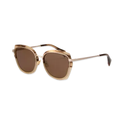 Yohji Yamamoto Pour Homme STAINLESS STEEL ACETATE YY5023 SUNGLASS "Blond"
