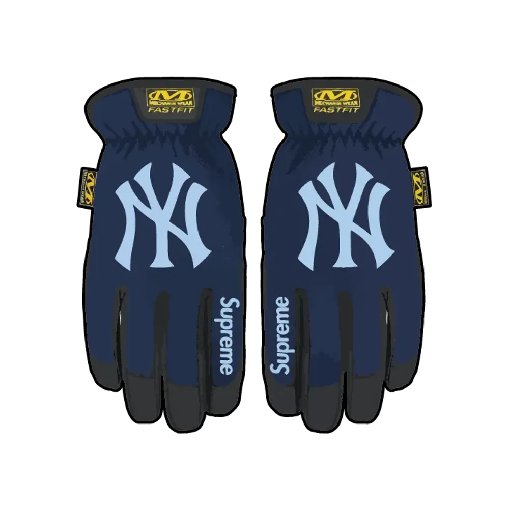 Supreme x Mechanix x MLB FastFit Teams Gloves "Navy"