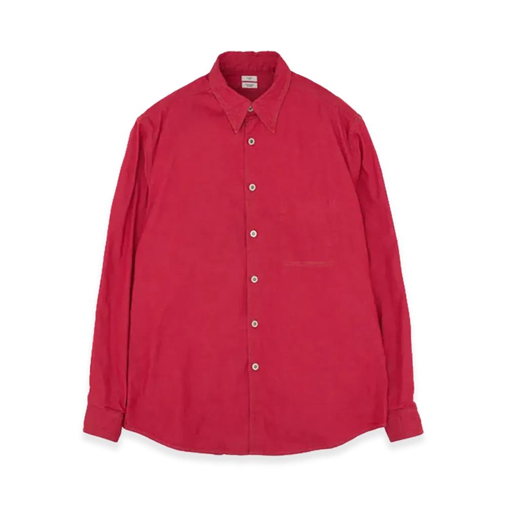 YOKE Vintage Washed Denim Shirt "Red"