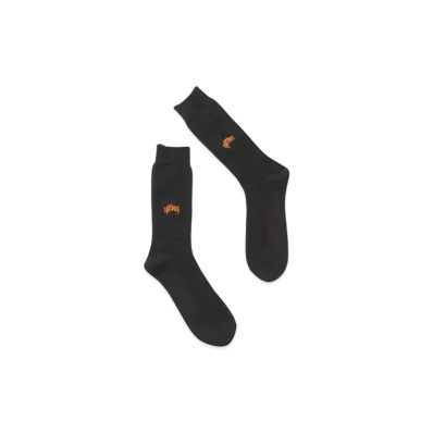 TIGHTBOOTH College Waffle Socks "Black"