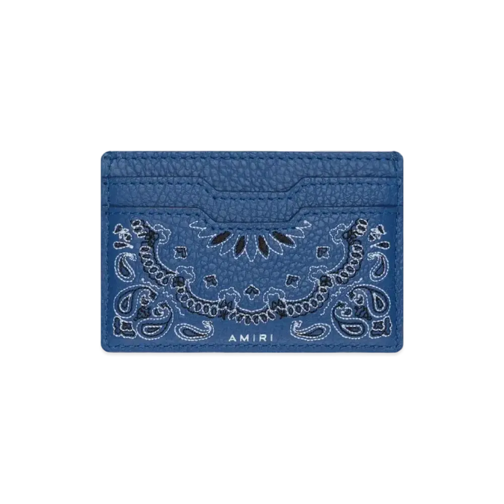 AMIRI Bandana Card Holder "Blue"