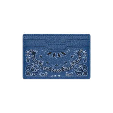 AMIRI Bandana Card Holder "Blue"