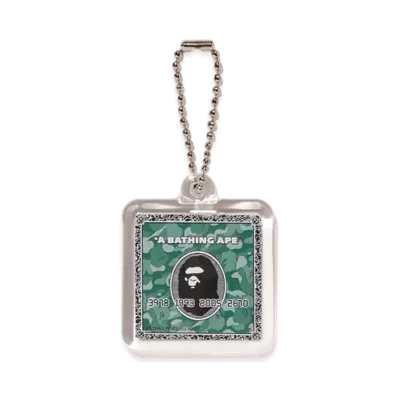 A BATHING APE Bape Card Keychain Bapec "Green"