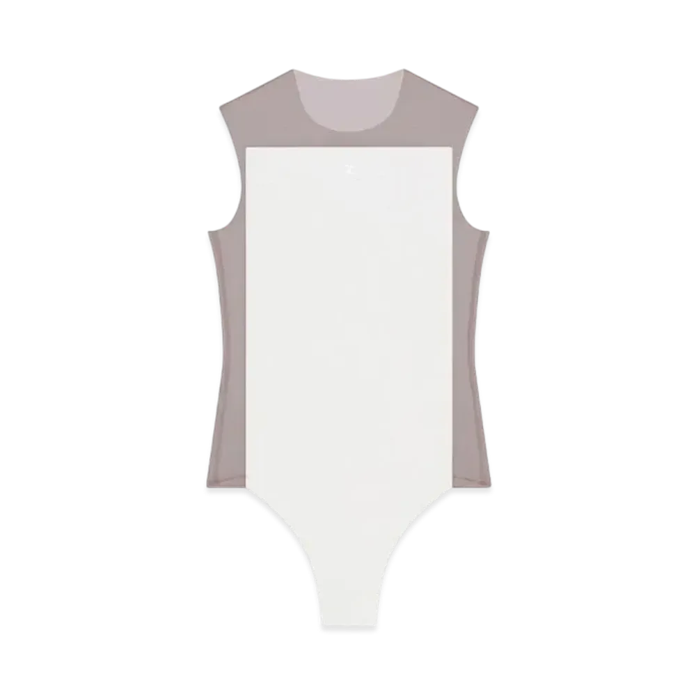 Courreges Illusion Bodysuit "Chocolate/Natural"