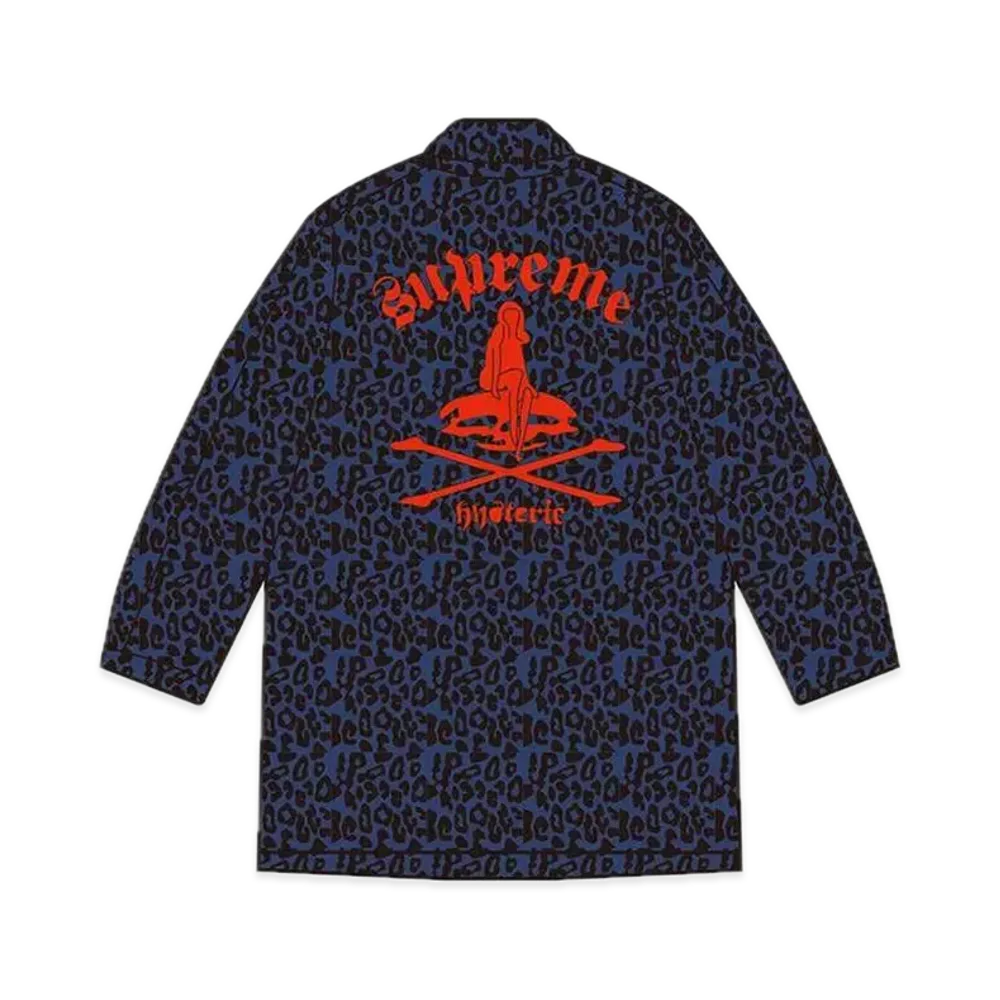 Supreme x HYSTERIC GLAMOUR Leopard Trench "Leopard Navy"