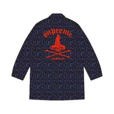 Supreme x HYSTERIC GLAMOUR Leopard Trench "Leopard Navy"