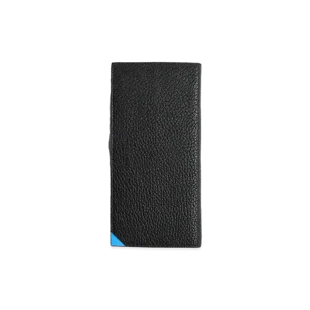 Bottega Veneta The Edit Goatskin Calfskin Wallet "Black/Blue"