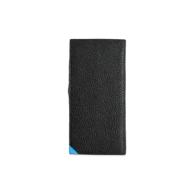 Bottega Veneta The Edit Goatskin Calfskin Wallet "Black/Blue"