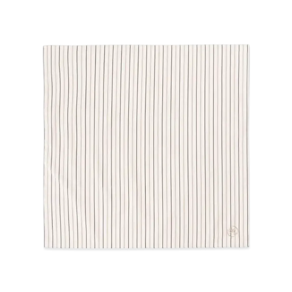 BEAMS Striped Handkerchief "White"
