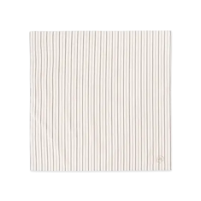 BEAMS Striped Handkerchief "White"