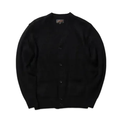 BEAMS Cardigan Stretch Mohair "Black"