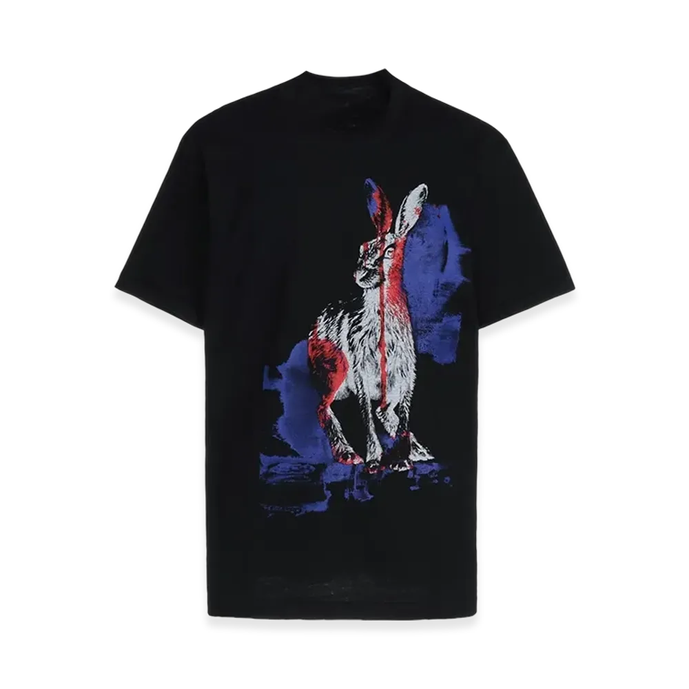 S'YTE Wild Rabbit Animal Graphic T-Shirt "Black"