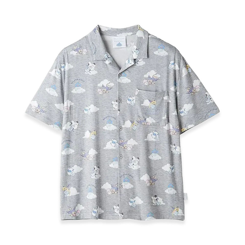 GELATO PIQUE x DRAGON QUEST Allover Pattern S/S Shirt "Grey"