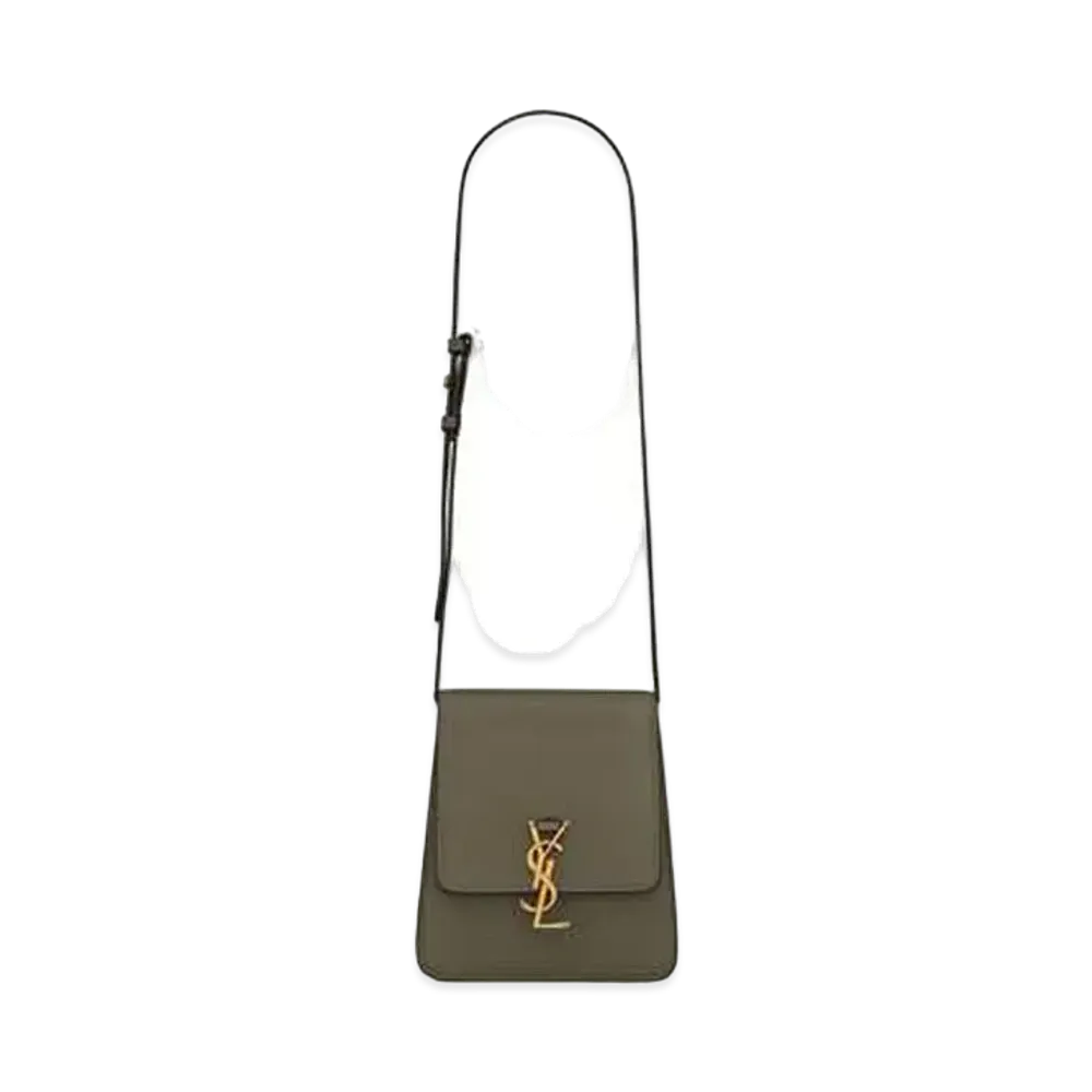 SAINT LAURENT Kaia North/South Satchel In Smooth Leather "Gray Khaki"