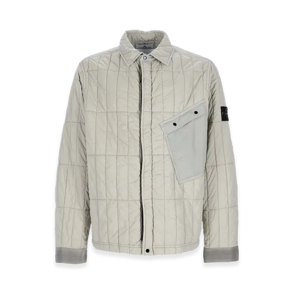 Stone Island Quilted Logo Jacket "Sand"