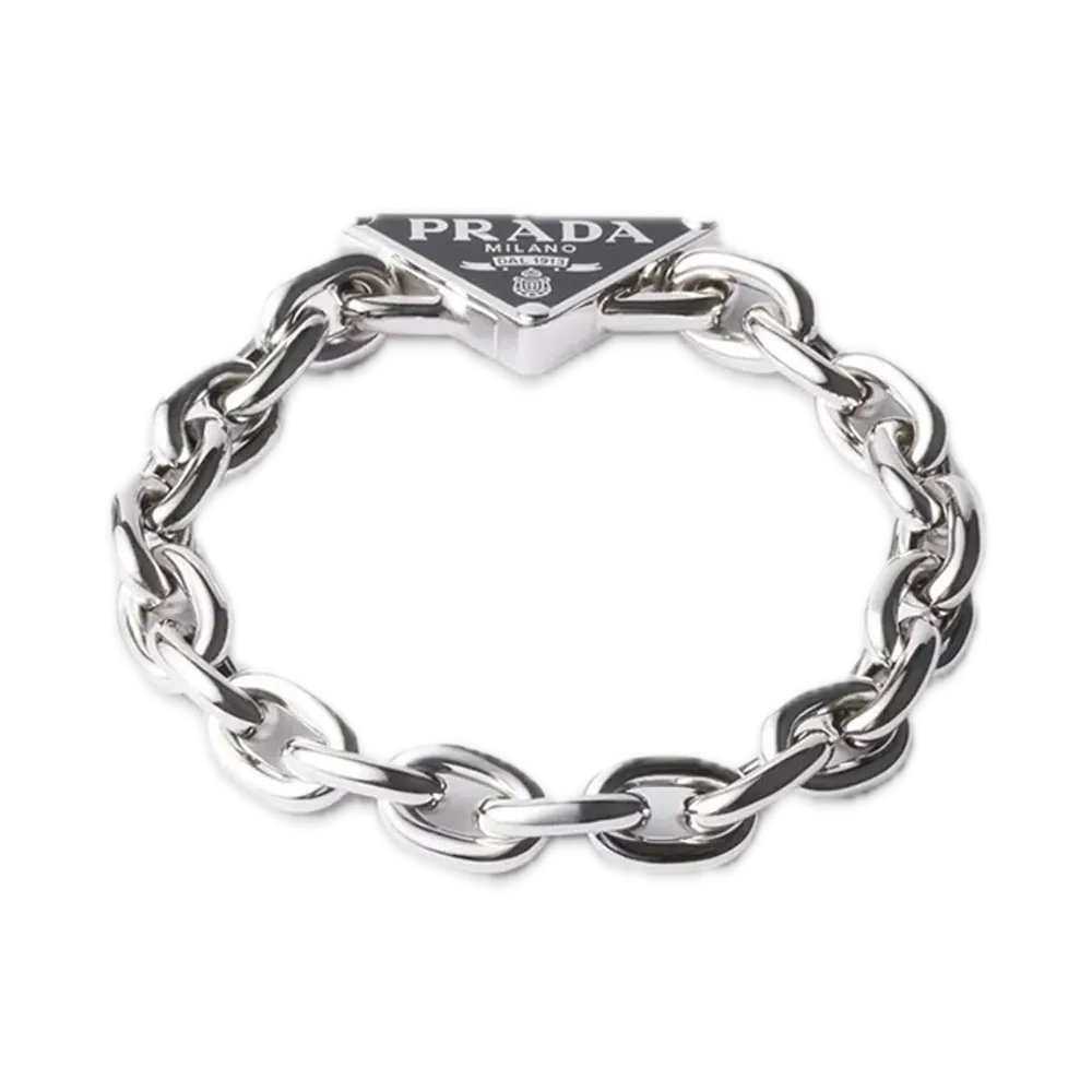 PRADA Silver Chain Bracelet "Silver"