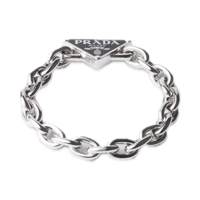 PRADA Silver Chain Bracelet "Silver"