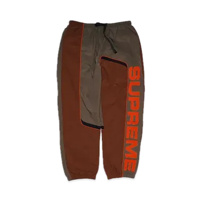 Supreme S Paneled Belted Track Pant "Brown"