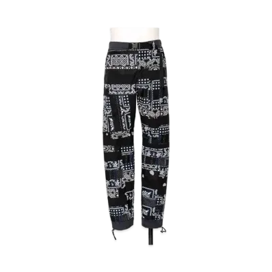 sacai Hank Willis Thomas / Archive Print Mix Pants "Black Multi"