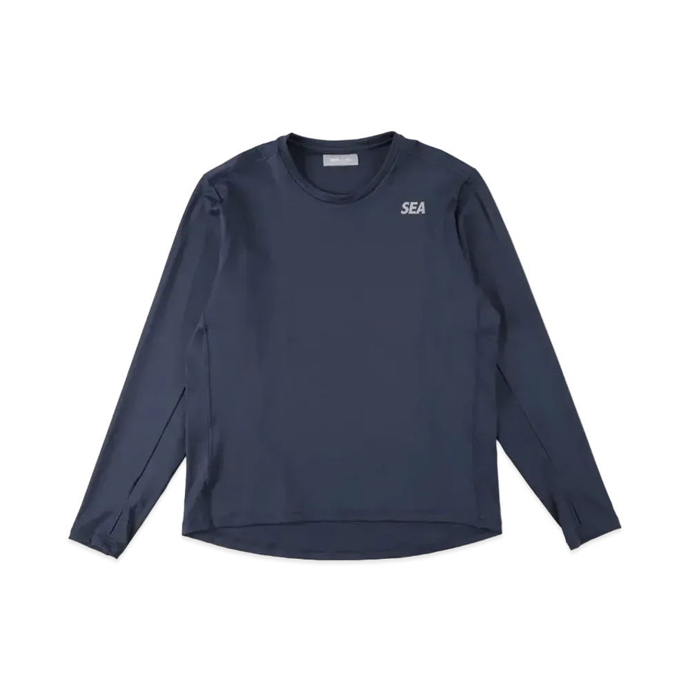 WIND AND SEA WDS (GET FIT BACK ) L/S TOP "Navy"