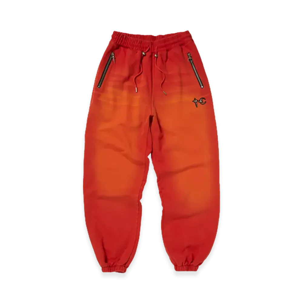 THUG CLUB TC Two Tone Washed Jogger Pants "Red"
