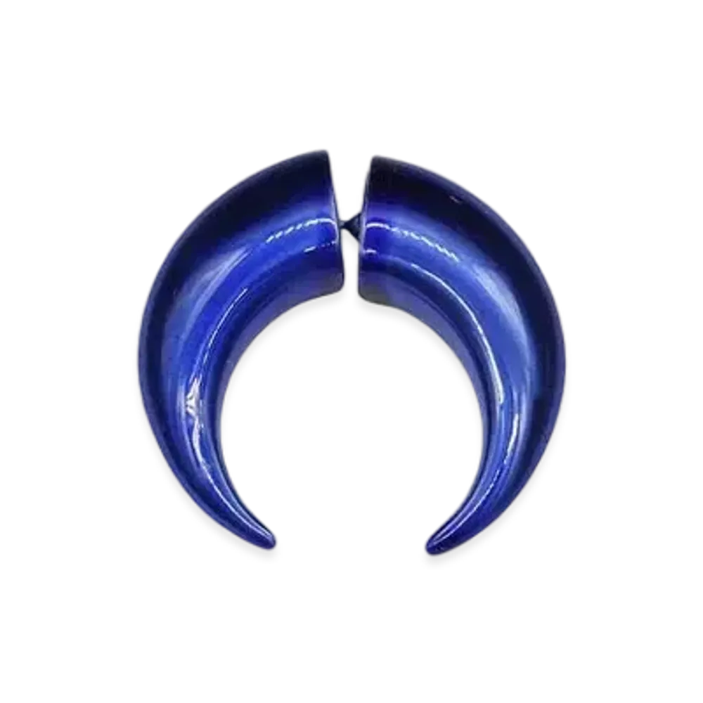 Marine Serre REGENERATED SINGLE TIN MOON STUD EARRING "BL45 Color"