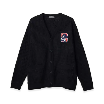 HYSTERIC GLAMOUR HG Laydown Patch Cardigan "Black"
