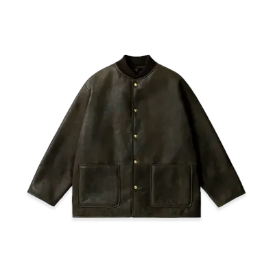 A.PRESSE Mouton Car Club Snap Coat "Brown"