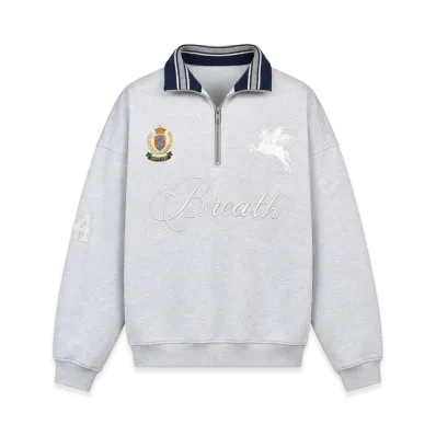 BREATH Half Zip Sweat "Grey"