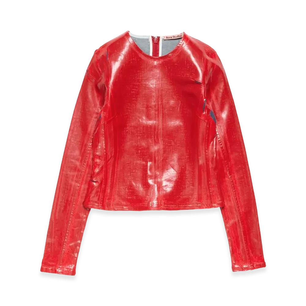 Acne Studios Fitted Long Sleeve Shirt "Red"