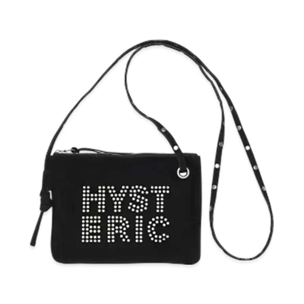 HYSTERIC GLAMOUR Logo Stud Sacoche "Black"