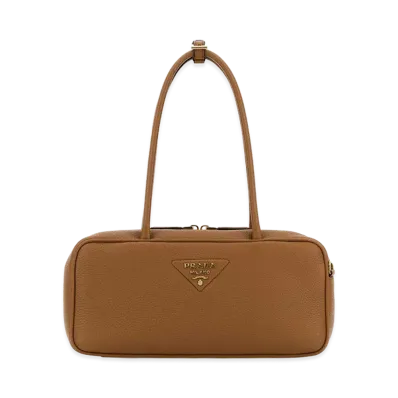PRADA Women's Leather Shoulder Bag "Brown"