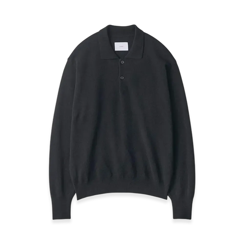 ssstein Extra Fine Wool Knit Polo LS "Black"