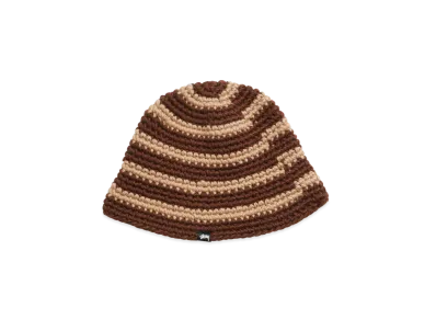 Stussy Swirl Knit Bucket Hat "Brown"