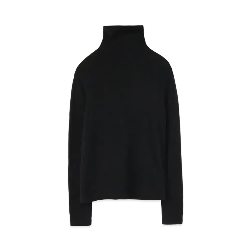 Yohji Yamamoto Y's PLAIN STITCH HIGH NECK LONG SLEEVE T "Black"