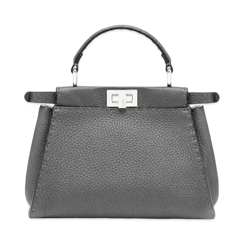 FENDI Peekaboo Mini Selleria Bag "Gray"
