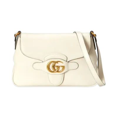 GUCCI Small Messenger Bag With Double G "White"