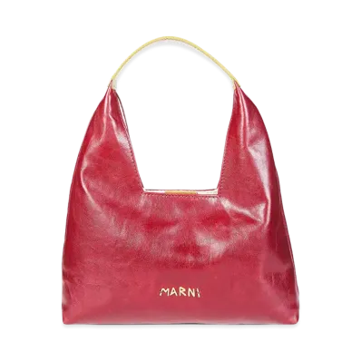 MARNI Women's Small "Trapeze" Shoulder Bag "Bordeaux"