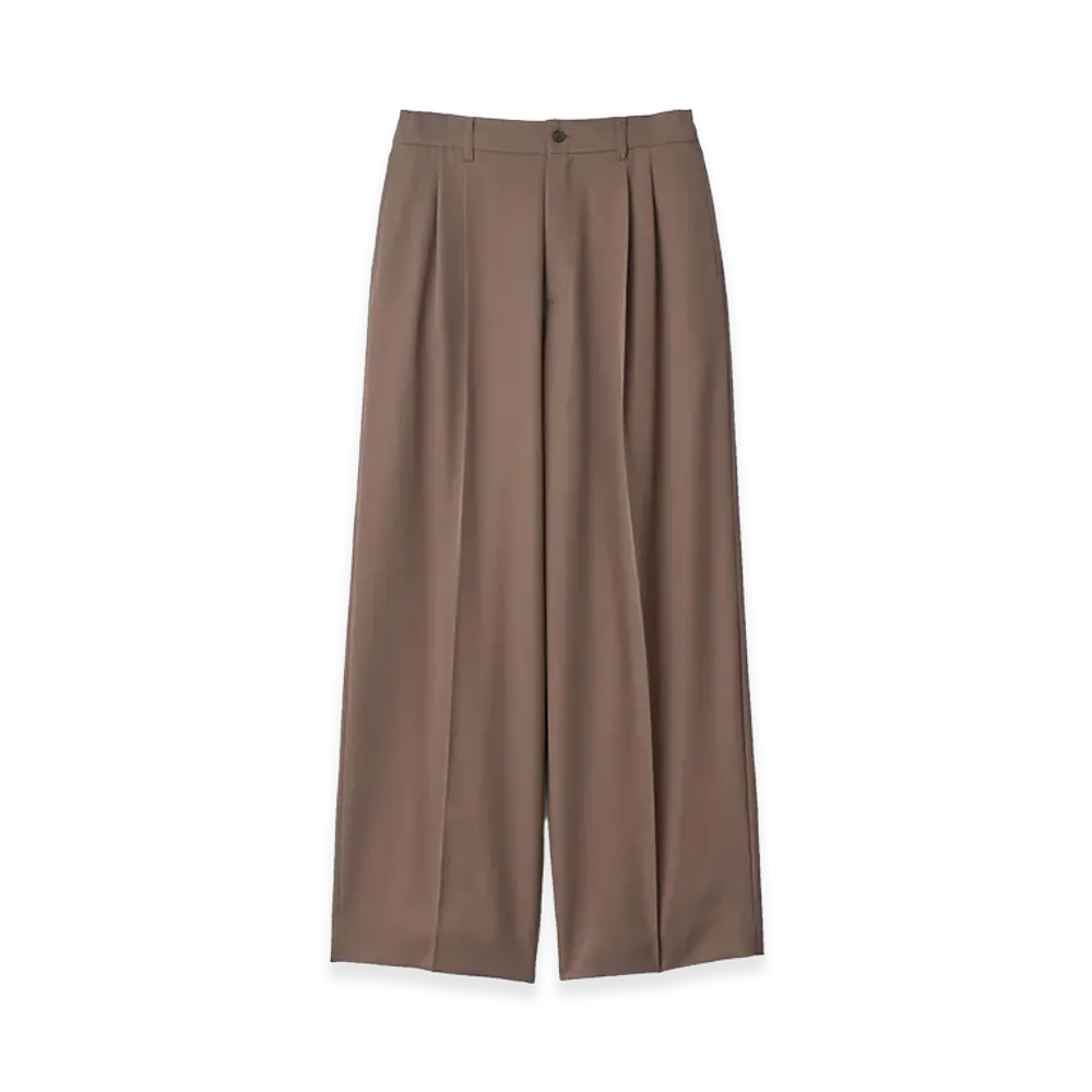 ssstein Easy Long Wide Trousers "Dark Beige"