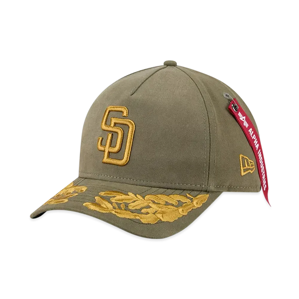 NEW ERA x MLB x Alpha Industries 9FORTY M-Crown A-Frame San Diego Padres "Olive"