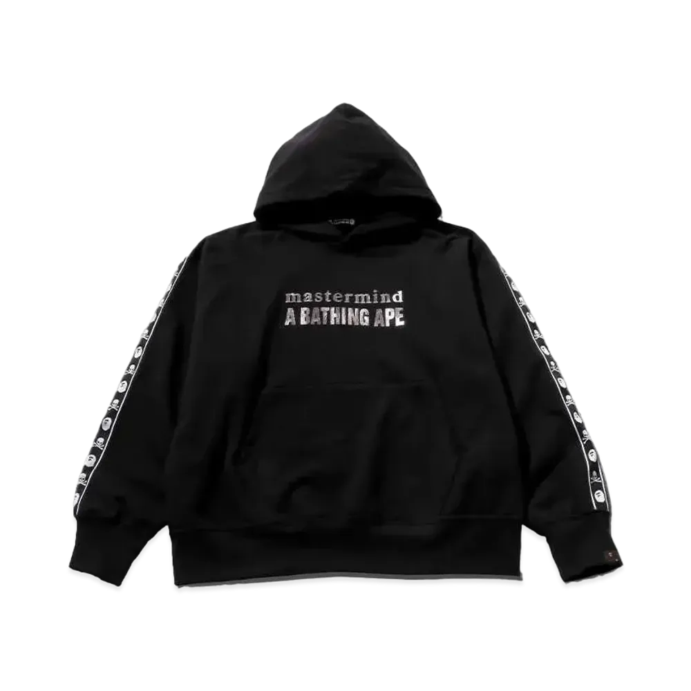 A BATHING APE x mastermind JAPAN Logo Relaxed Fit Pullover Hoodie "Black"