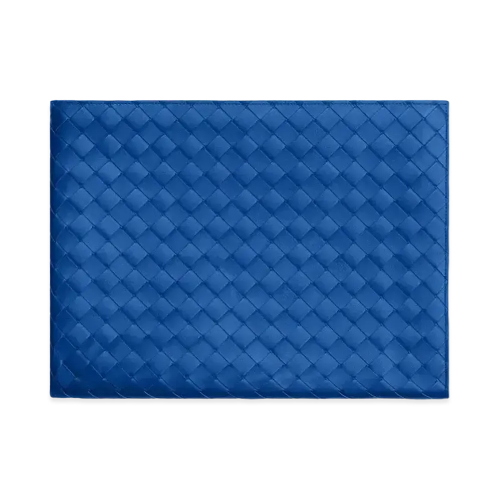 Bottega Veneta Half-Zip Pouch "Cobalt"