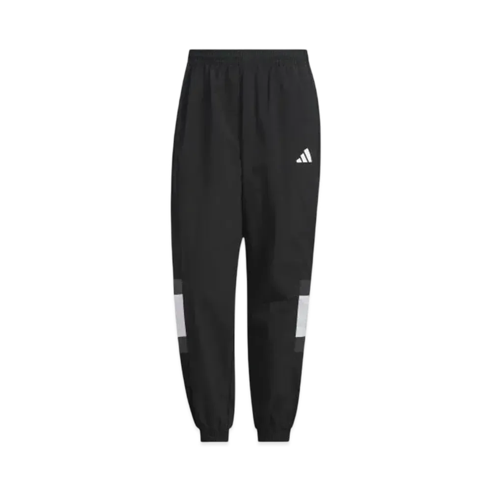 adidas Warding Pack Loose Fit Mesh Lined Elastic Hem Woven Pants "Black"