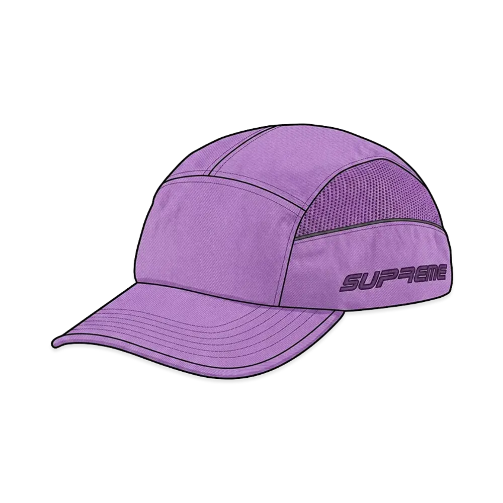 Supreme Side Mesh Piping Camp Cap "Light Purple"