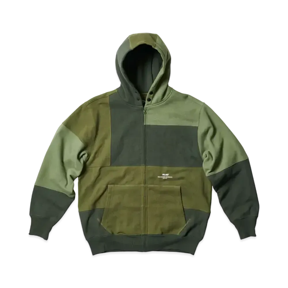 PALACE Engineered Garments Heavy Patchwork Zip Hood "Olive"